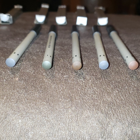 Lot of 5 pencil eye liners jeni Lee brown gray green - Picture 3 of 8